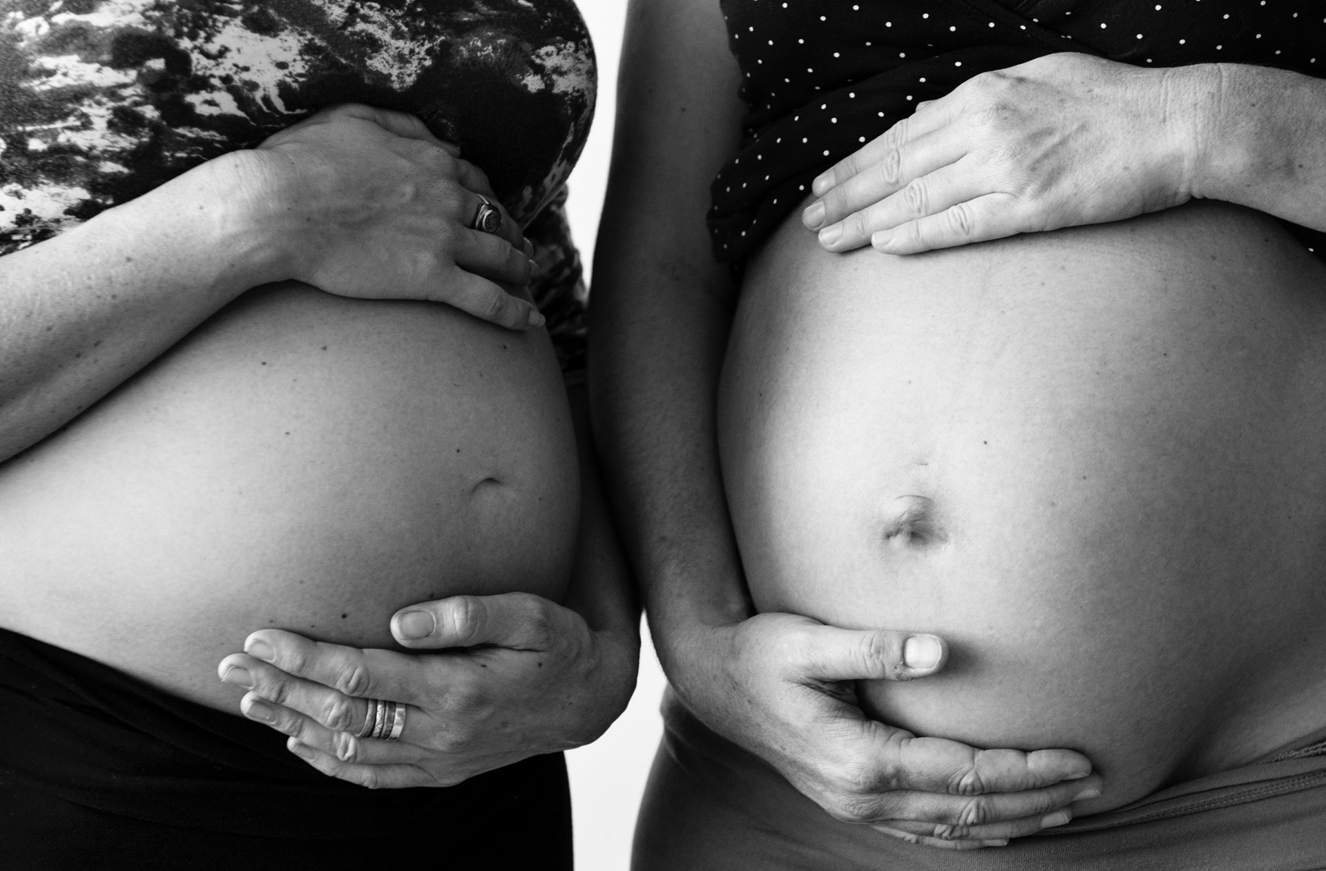 two pregnant women